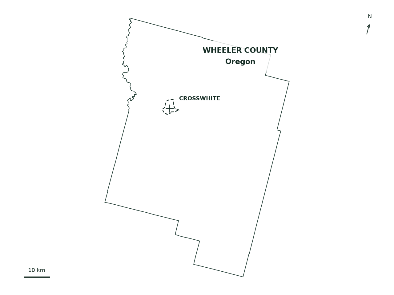 County boundary, Crosswhite perimeter and origin